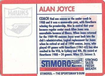 1991 Scanlens Stimorol #55 Alan Joyce Back